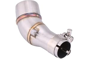 Tuyau de Silencieux d'Echappement, Keenso Embout de Tuyau d'Echappement Intermédiaire Tuyau de Liaison d'Echappement de Moto Raccord d'Adaptateur de Tuyau d'Echappement