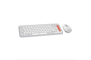 Logitech POP ICON COMBO, kit mouse e tastiera Bluetooth, digitazione comoda, tasti e pulsanti programmabili, clic discreti, Easy-Switch fino a 3 dispositivi, Layout Italiano QWERTY - Bianco