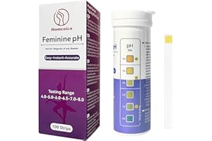 Homcoice Bandelette pH (100 pièces) Test pH Féminin pour surveiller l’acidité précise et l’équilibre alcalinité