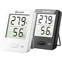 Habor Thermo-Hygrometer, Luftfeuchtigkeitsmessgerät Innen Digitales Thermometer Hygrometer Innen Hydrometer Feuchtigkeit…