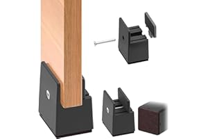 SCIFIVISI 4 Stück Möbelerhöhung 5 cm, Verstellbare Tischerhöhung mit Schraubklemme Stuhlerhöhung Bett Erhöhung Möbelerhöher Sofaerhöher Tischerhöher Betterhöhung für 10-37mm Breite Quadrat Möbelerhöhungen