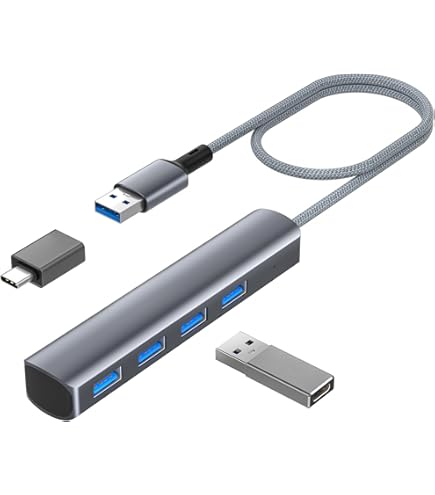 Trust Halyx Mini USB-C Hub 3.2, 4 Port USB-A Ports, USB Adapter, USB Extension Data Hub, Thin And Compact, USB Splitter, USB Splitter For PC, Computer, Laptop, MacBook - Grey - View #10