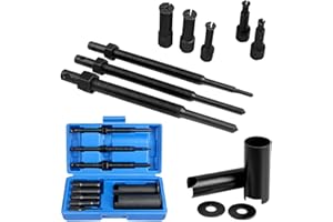 FuxFuis Extracteur de Roulement Velo, 9-23mm Extracteur de Roulement Intérieur avec 5 Pinces Kit d'Outils d'Extraction avec Boîte en Plastique Arrache Roulement pour Voiture VTT