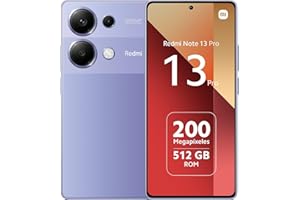 Xiaomi Redmi Note 13 Pro 4G - Smartphone de 12+512 GB, Pantalla de 6,67" AMOLED FHD+ 120Hz, Mediatek Helio G99 Ultra, Triple cámara de hasta 200MP, Hypercharge 67W, Morado (Versión ES)