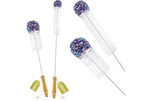 ‎JEFF JEFF Bottle Brush with Soft Fluffy Bobble – The Essential Solution for Scratch-Free & Effortless Cleaning of Sodastream Baby Bottles Teapot – Your Universal Bottle Cleaner for Kitchen & Household