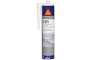 Sika - Sikaflex 591, Bianco - Sigillante multiuso - Applicazioni in campo nautico - Resistente alle vibrazioni - Privo di isocianati - Cartuccia da 300ml