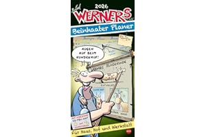 Werner Werkstattplaner 2026: Praktischer Wandkalender mit frei einteilbaren Spalten. Humorvoller Terminkalender mit kultigen Werner-Cartoons. (Familienplaner Heye)