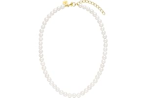 Purelei® White Anxiety Fidget Pearl Kette (Gold) – Wasserfeste Halskette aus langlebigem Edelstahl – Necklace mit Seashell Pearls – Modeschmuck für deinen individuellen Look – Perlenkette Damen