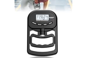 VEGOATY Powermètre numérique à main, 180 kg, dynamomètre, avec câble de charge USB, appareil de force de préhension électronique, grand écran LED