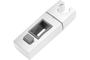 MTSOONING Soporte deslizante para alcachofa de ducha para barra deslizante cuadrada, ajustable, cabezal de ducha de mano, soporte de pared fijo