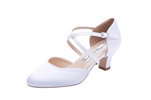 Duosheng & Elegant Geschlossene Zehen HC1921 Kreuz Bände Brautschuhe Schnalle für Damen