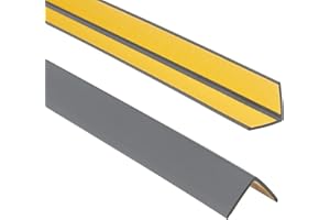 ProfiPVC Cornière PVC 25x25mm, 180cm - Baguette d’angle de protection, profilé d'angle caoutchouc autoadhésif - Protection d'angles et rebords, flexible, facile à installer, Anthracite