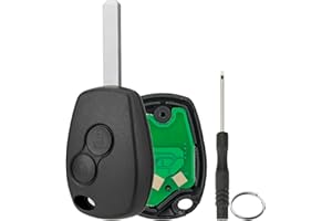 GZXNKEY 2 Button Car Remote Key Fob For 2013-2016 Dacia Duster Sandero Logan Fiat Talento Nissan NV300 Renault Trafic Vivaro Key Case 433Mhz 4AChip With Key Ring Screwdriver For Dacia Sandero 2014 Key Fob