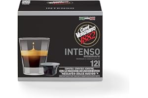 Caffè Vergnano 1882 - Capsules Café Compatibles Nescafé Dolce Gusto, Intenso - 1x12 Capsules