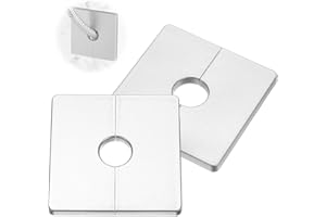 COYUN 2 Pezzi Copriforo, Copri Tubi Termosifoni, Diametro Interno 22 mm, Coperture Foro Da Parete Per Tubi, Flangia Divisa, Per Piastre Quadrate