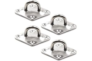 SEERAPHEE Ceiling Wall Mount Hook Heavy Duty Anchor Diamond Pad Eye Plate 304 Stainless Steel Great for Yoga Swings Hammocks/Boat Rigging/Marine Deck Hardware/Suspension Training Straps