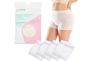 CARER SPARK Carer Incontinence Net Knickers, 4 Pcs Women's Net Knickers High Density Mesh Disposable Pants for Maternity/C-Section Recovery/Incontinence/Travel