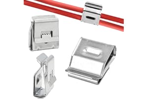 ZPSNDP 100 Pièces Clips Cable Photovoltaïque, Clips Câble Panneau Solaire en Acier Inoxydable, Clips de Serrage de Fil de Cadre de Remorque Pour la Gestion des Cable Solaire