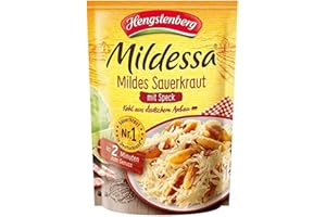Hengstenberg Mildessa Mildes Sauerkraut mit Speck, 400 g, Abtropfgewicht 350g