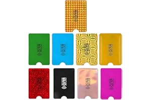 YIXINHE 9 Pcs Colorful RFID Card Holder,Credit Card Holder RFID Blocking Card,Credit Card Protector,Bank Card Protector,Card Protector Sleeves, Card Holder Identity Card Protectors Credit