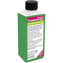 GREEN24 Frangipani Dnger - Spezialdnger fr Plumeria Tempelbaum  Frangipane - Tropische Bltenpflanzen Kbelpflanzen Duftpflanzen NPK  Flssigdnger 250ml Konzentrat - Phosphatbetonte Blten-Formel : Amazon.de:  Garten