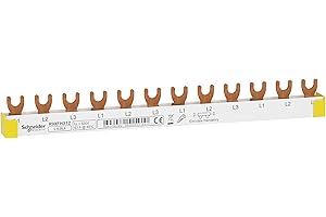 Schneider Electric Szyna fazowa widelec Resi9, 3-biegunowy, 12TE, 63 A, możliwość skrócenia, numer artykułu R9XFH312