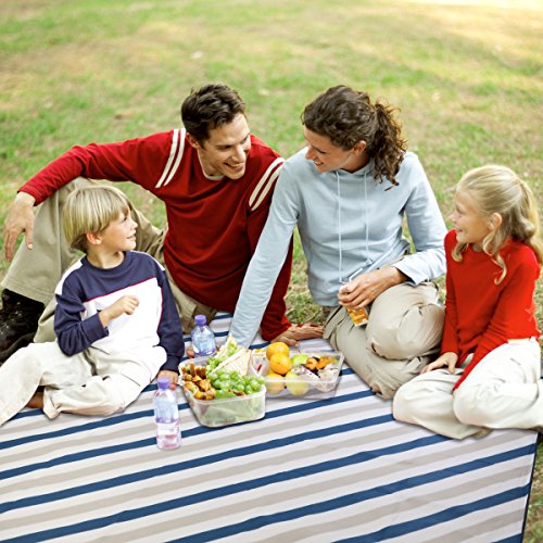 VORCOOL 200x200cm Picknickdecke Wasserdicht mit Tragegriff für Picknicks, Camping - 6