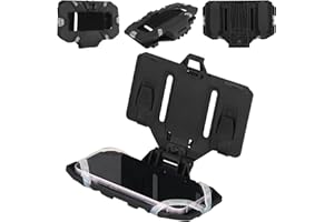Gunyoo Supporto tattico universale per telefono Molle, supporto per telefono, a sgancio rapido, pieghevole, navigatore per schermo da 4,7 a 6,7 pollici, colore: nero