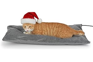 Petace Tappetino Riscaldante per Gatti da Esterno, Cuscinetto Riscaldante Morbido con Cavo in Acciaio, Riscaldatori da Esterno per Gatti e Cani, 40 x 70 cm, 50 Watt