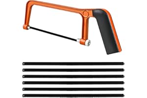 JIUJUDA9 Piccola sega per metallo, sega a mano, mini sega a mano, per metallo, legno, plastica, con 30 lame intercambiabili