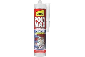 UHU POLY MAX POWER Montagekleber transparent, Kartusche 300g