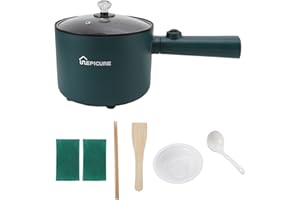 TNFEEON Elektryczna GorąCa Garnek do Gotowania na Parze 1.8L Wielofunkcyjna NieprzywierająCa Patelnia Dormitorium Biuro Przenośna Kuchenka Ramen Parowiec Nadaje Się do Makaronu Steak Jajko SmażEnia Makaron