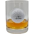 Solo-Pro Master Your Game Golf Gifts for Men - Whiskey Glass with Real Golf Ball Embedded, Unique Birthday Gift for Fathers Day