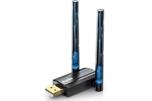 Maxuni USB Bluetooth 5.3 Dongle Adapter for PC Laptop Computer Desktop, Low Latency EDR Bluetooth Receiver for Bluetooth Keyboard Mouse, Support Windows 10/11/8.1（Plug and Play), 150M