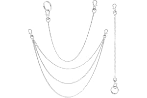 anezus 3 cadenas de cinturón, cadena de bolsillo, cadenas para cartera, pantalones, jeans, accesorios góticos para Eboy, Egirl, hombres y mujeres