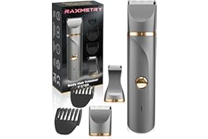 RAXMETRY Elektrischer Rasierer Damen Intimbereich, Intimrasierer Für Frauen, Damenrasierer Intimrasierer, Rasierer Damen Intimbereich, Aufladbar,Wasserdicht für nass und trocken, Grau