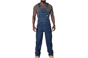 GENERIC Dungarees Mens Relaxed Fit Denim Overalls Bib and Brace Jeans Overall Adjustable Straps Multiple Pockets Jumpsuit Heavy Duty Workwear Fishing Trousers for Men Large M-5XL