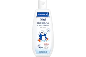 ‎PAEDIPROTECT PAEDIPROTECT 2in1 Shampoo & Waschlotion für Babys & Kinder 200 ml, sanfte Reinigung & Haar ohne Parfüm & Mikroplastik, Duschgel spendet Feuchtigkeit für trockene, sensible Haut auch Erwachsene