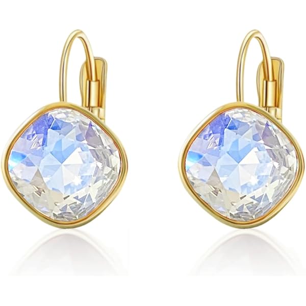 Orecchini in oro massiccio 14 carati 7 carati con rubino naturale tinto briolette pendenti rubino