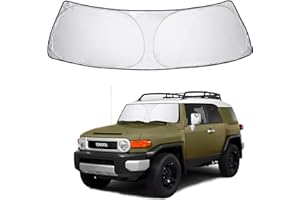 Proadsy Front Windshield Sun Shade Foldable Sunshade Protector Custom Fit 2007-2014 Toyota FJ Cruiser Sport Utility Accessories 2023 Upgrade