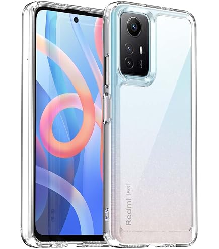 AICEK Compatible con Xiaomi Redmi Note 12 5G Cover, Trasparente Silicone Custodia per Redmi Note 12 5G Cover Protettiva Molle di TPU Bumper Case Sottile