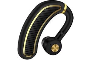 COOFINE Bluetooth Headset Single Ear Hook Wireless Headphone with Mic Noise Cancelling Waterproof Earphone Hands-Free Cell Phones Earpiece