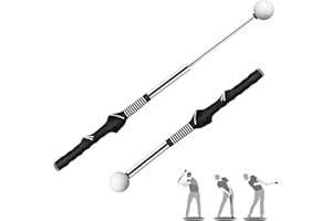 Seticek Retractable Golf Swing Training Aid,Rhythm Click Sound Warm Up Golf Swing Trainer,Golf Grip Trainer Attachment -Strength & Tempo Training for Chipping Hitting,Golf Accessories for Men