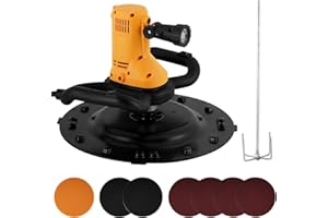 MXBAOHENG Electric Wall Cement Smoothing Machine Wall Mortar Finishing Machine 6-Speed Adjustable Wall Plaster Machine for Wall Mortar Surface Compaction Grinding and Finishing with 7 Discs