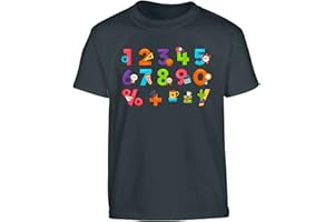 GIFT HUB Kids Boys Girls Number Math Day T-Shirt 2023 Maths Symbol Cartoon Fun Children's Unisex Tee School Event
