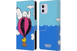 Head Case Designs Licenza Ufficiale Peanuts Snoopy & Woodstock Palloncini metà E Risate Custodia Cover in Pelle a Portafoglio Compatibile con Apple iPhone 11