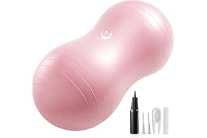 Slim Panda 100 * 50CM Sensory Peanut Ball, Anti-Burst Exercise Ball for Pain Relief, Labor & Kids Therapy - Yoga Stability Ball for Core Worko