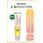 Garnier Vitamin C Bright Daily Sunscreen Fluid Face Cream Glitter Texture SPF50, 40 ml
