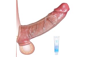 Penis Sleeve Dildo Sexleksak för Män - Sexleksaker för Vuxna Män Silikonpenishylsa för Manliga par Kvinnor Realistisk Penisförlängare för Förbättrad Erektion, Penisring Penishylsor Erotiska Leksaker