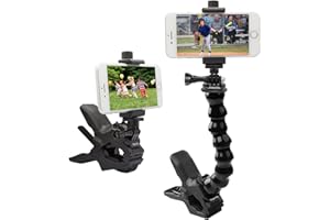 Suptig Support de téléphone à col de Cygne, Pince de Serrage pour téléphone Portable, Compatible avec iPhone 14 Plus, 13 Pro XS Max XR X 8 7 6 6S Plus et Autres appareils de 10,2 à 17,8 cm